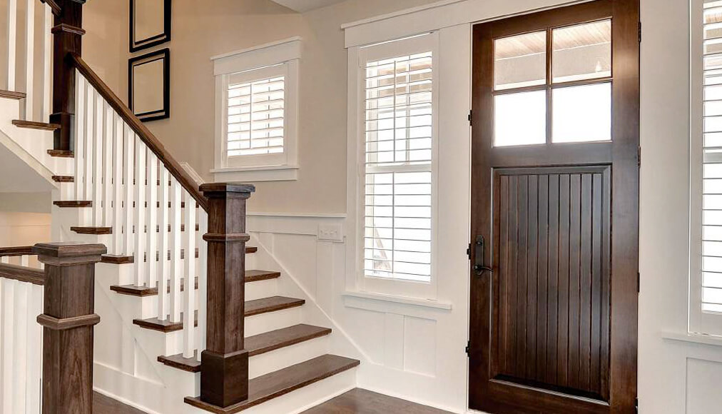 View of inside door with staircase.