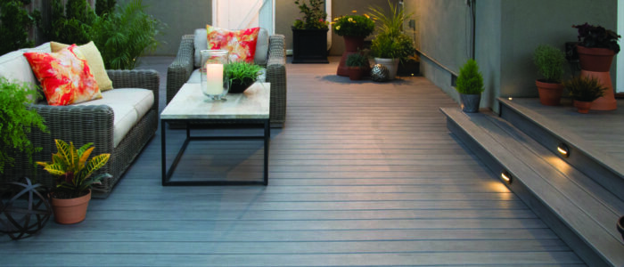 View of nice porch furniture on patio.