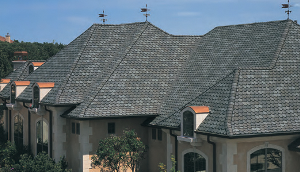 Outside view of residential roofing.