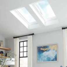 View of skylights from inside a home.