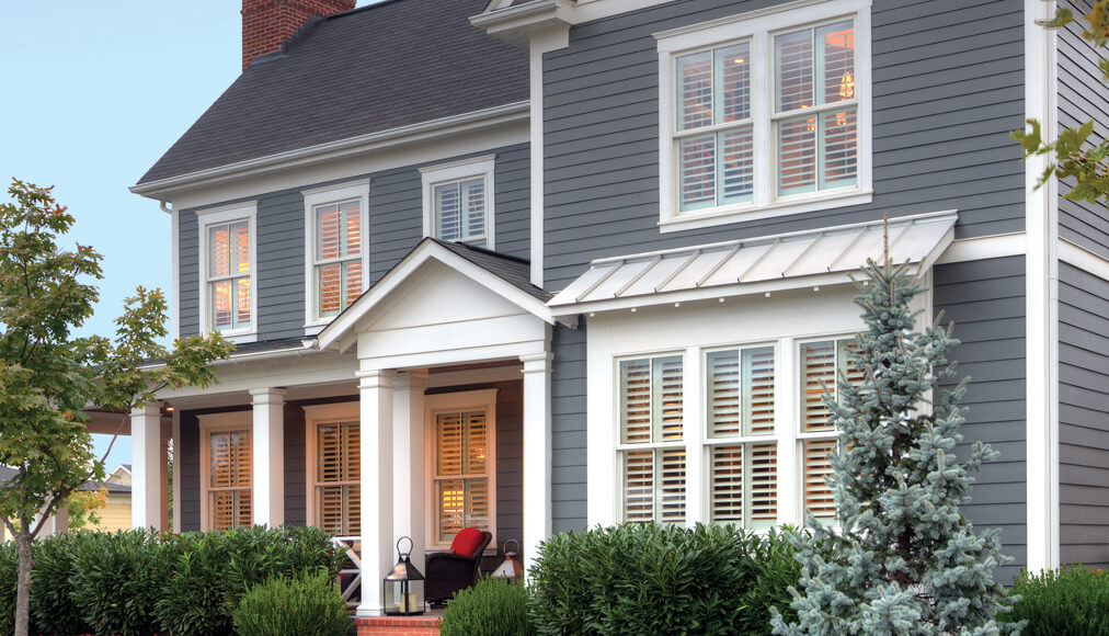 The outside of a house to showcase the siding